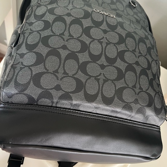 Coach Signature Black and Gray Backpack - Picture 7 of 11